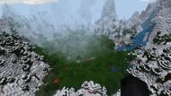For players who want to get away from the world, they can find a retreat here at the mountaintop sanctuary (Image via Minecraft)